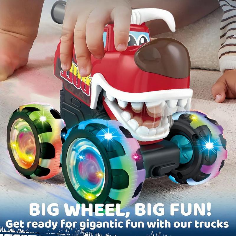 Monster Truck Toy Motion Activated Light-Up Cars Press & Go Cars for Boys Girls Birthday Christmas Gifts