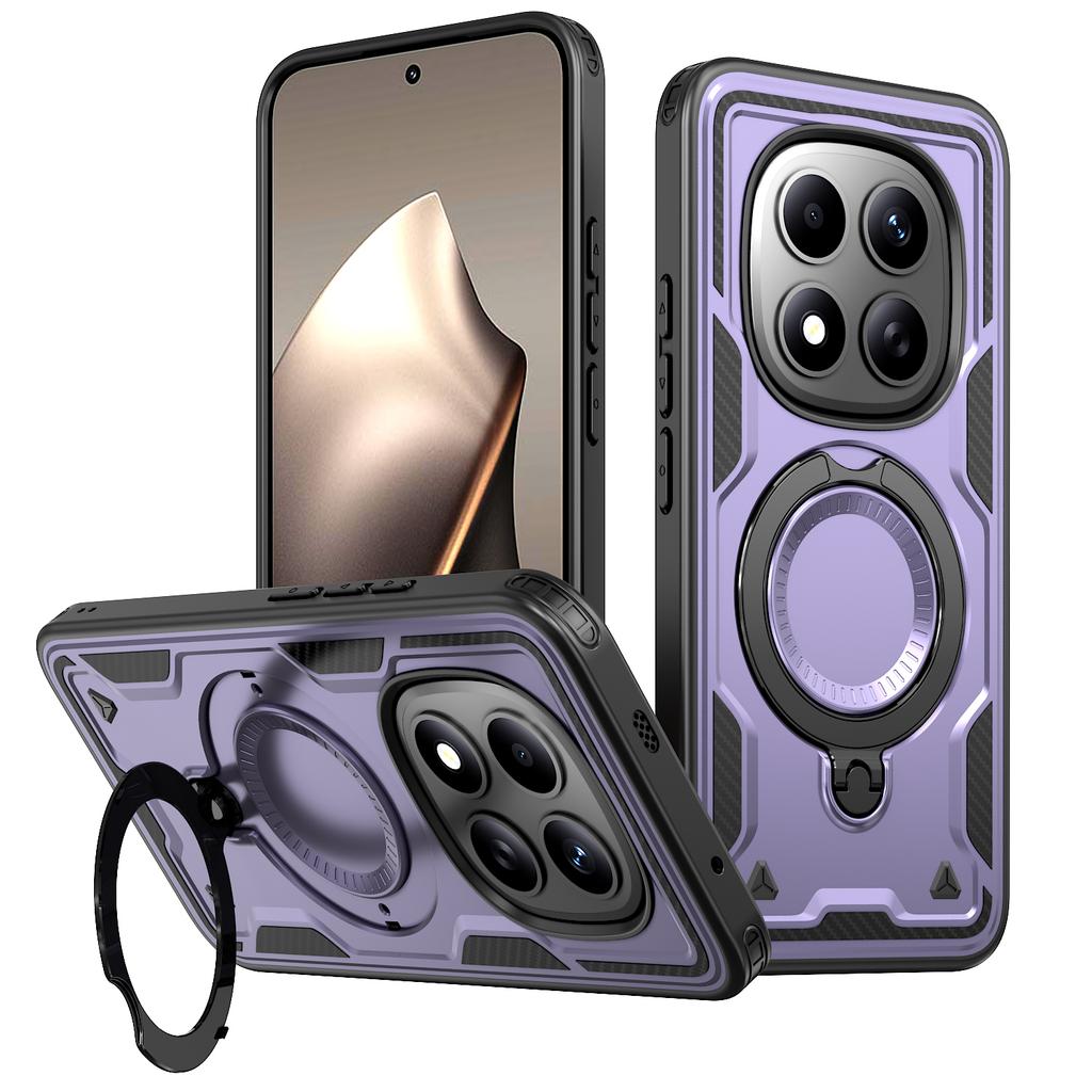 Armor Shockproof Case For Xiaomi Poco M8 Pro Redmi Note 15Pro 4G Plus 5G 360° Rotating Magnetic Stand TPU Plastic Phone Cover