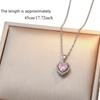 Crystal Inlaid Crystal Necklace Elegant Charm heart necklace  Valentine's Day Gift