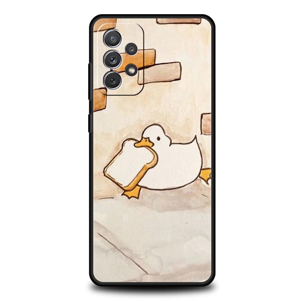 Cartoon Duck Goose Game Case for Samsung A51 A71 A21S A12 A11 A15 A25 A31 A41 A52 A32 A23 A33 A53 A73 A03S A05S A13 5G A72 Cover