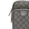 Gucci Borsa a Spalla Piccola in Tela con Logo Doppia G Ophidia Uomo Borsa a Spalla Grigio Nero 752565-UULHK-8576