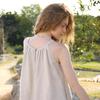Women's 2025 Spring/Summer French Tassel Spaghetti Strap Tencel Linen Beach Dress