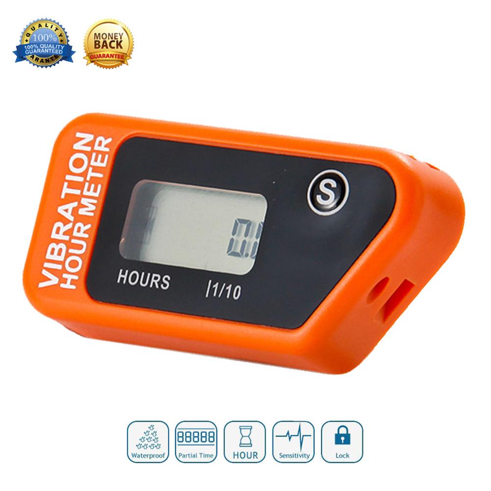 

Waterproof LCD Wireless Vibration Hour Meter Counter For Motocross Engine Boat Snowmobile Motorcycle Chainsaw Marine ATV Jet Ski оранжевый