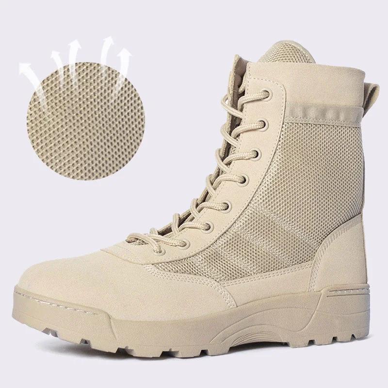 Men's Boots Combat Mens Ankle Boot Tactical Big Size 36-46 Boot Male Shoes Work Safety Shoes Men Motocycle Boots