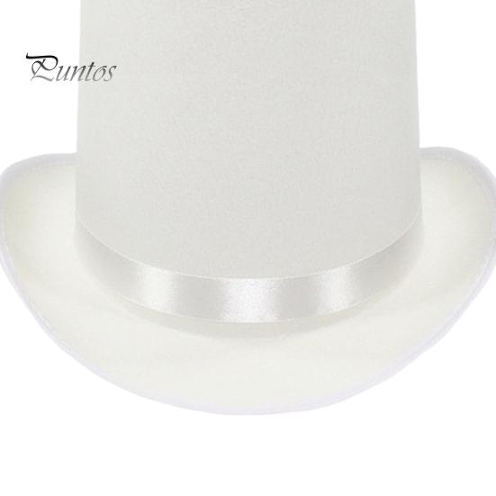 Black Magician Hats High Top Hat British Jazz Topper Male for Plays And Female Court Gentleman Flat Felt Performances Role Play Christmas Dressing