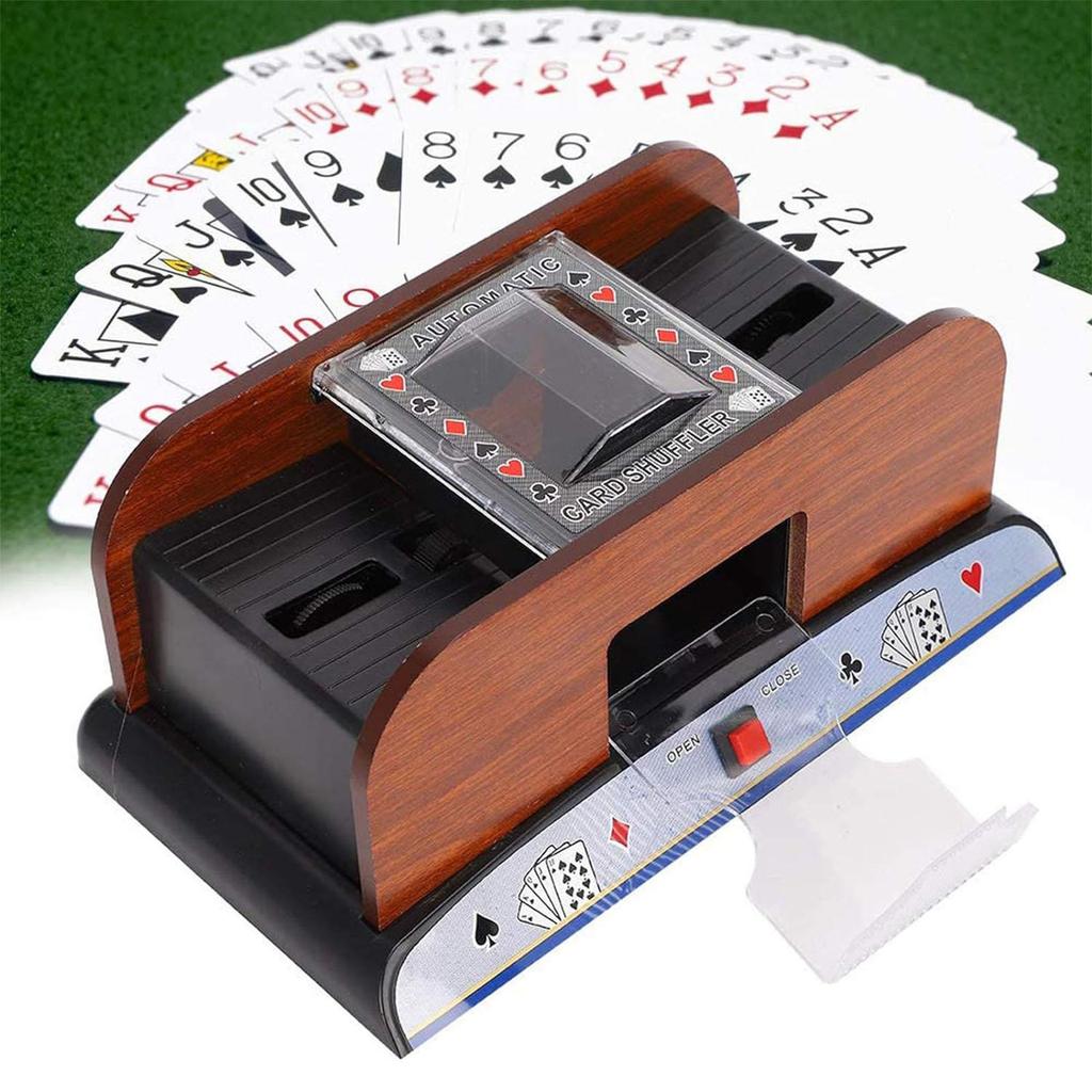 Battery Operated Automatic Card Shuffler for Poker, UNO, Blackjack and Texas Hold'em Portable Card Shuffler for Home Travel Party Casino Games