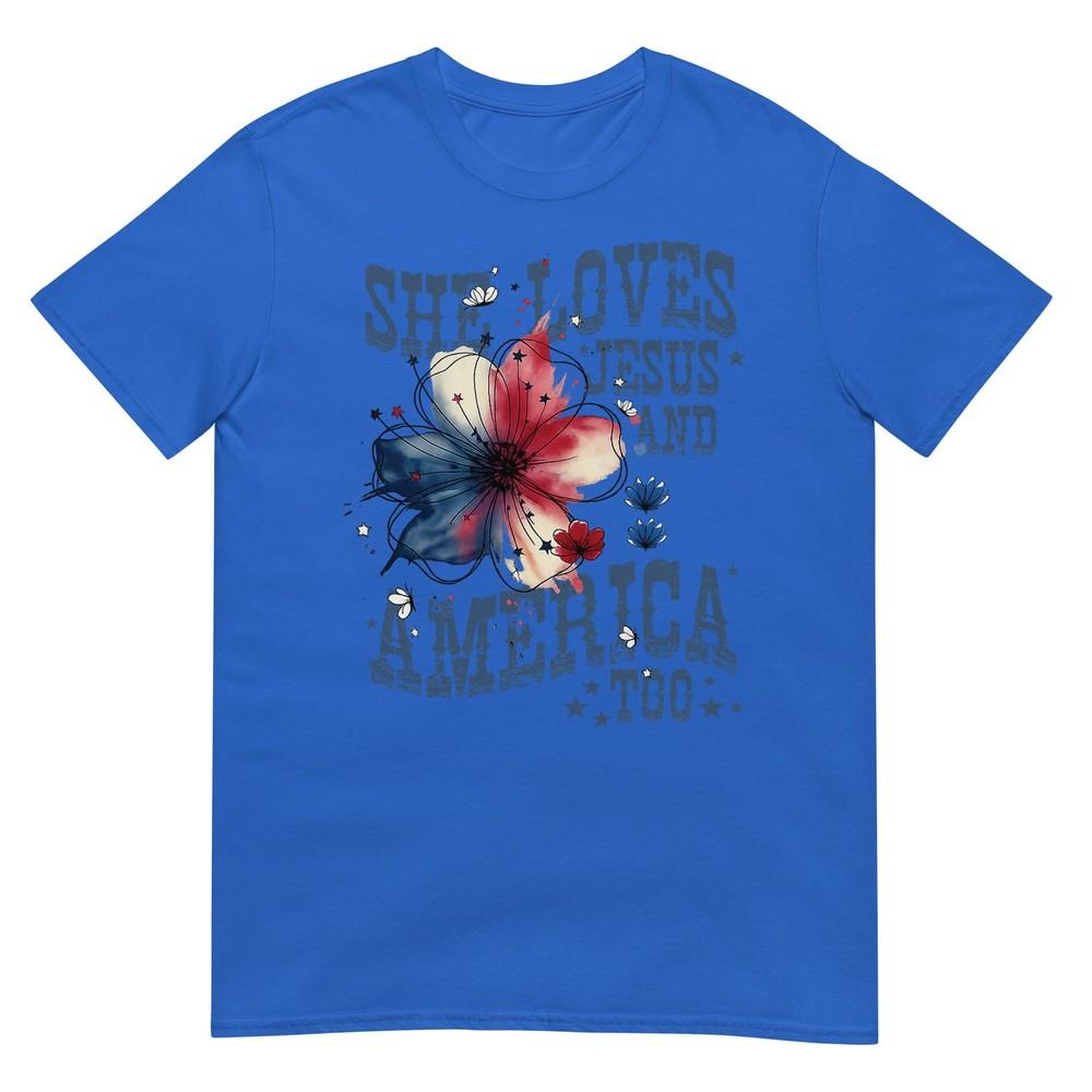 She Loves Jesus And America Tshirt
