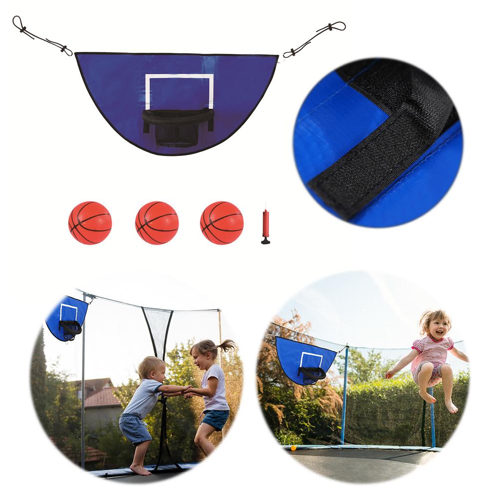 

Trampoline Basketball Hoop Waterproof Soft Basketball Frame Adjustable Trampoline Basketball Goal for Indoor Outdoor Dunking