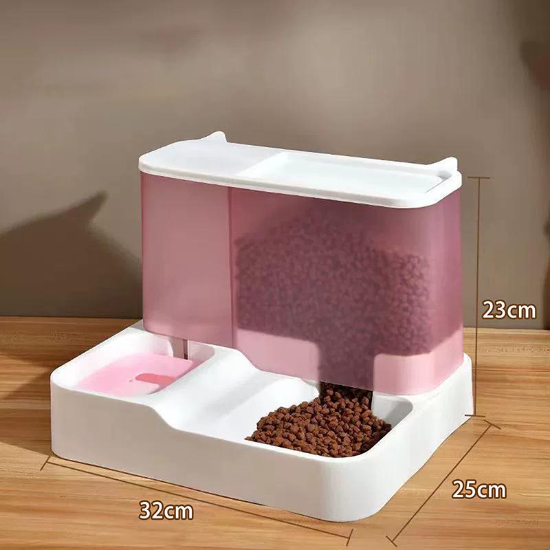 

Автоматическая кормушка большой вместимости для кошек, диспенсер для воды, разделение влажного и сухого корма, контейнер для хранения корма для собак, поилка, питомец
