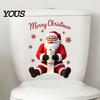 Christmas Atmosphere Wall Stickers Santa Claus Toilet Sticker, Waterproof PVC Bathroom Decal for Creative Gift Ideas Home Decoration,