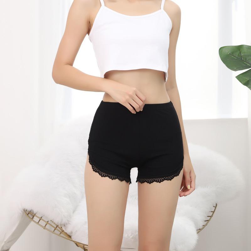 Lace Safety Pants Women's Panties Summer Modal Leggings Thin Shorts Three-quarter Pants