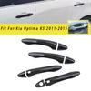 Schwarze Karbonfaser-Optik Türgriffabdeckung Zierleiste Passend für Kia Optima K5 2011-2015