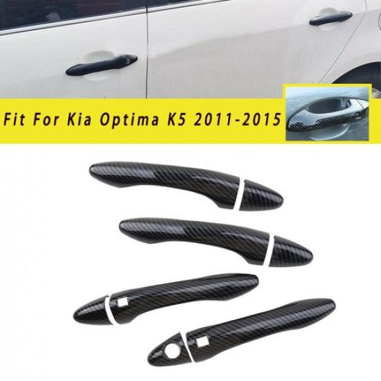 Накладки на ручки дверей в стиле черного карбона, подходят для Kia Optima K5 2011-2015
