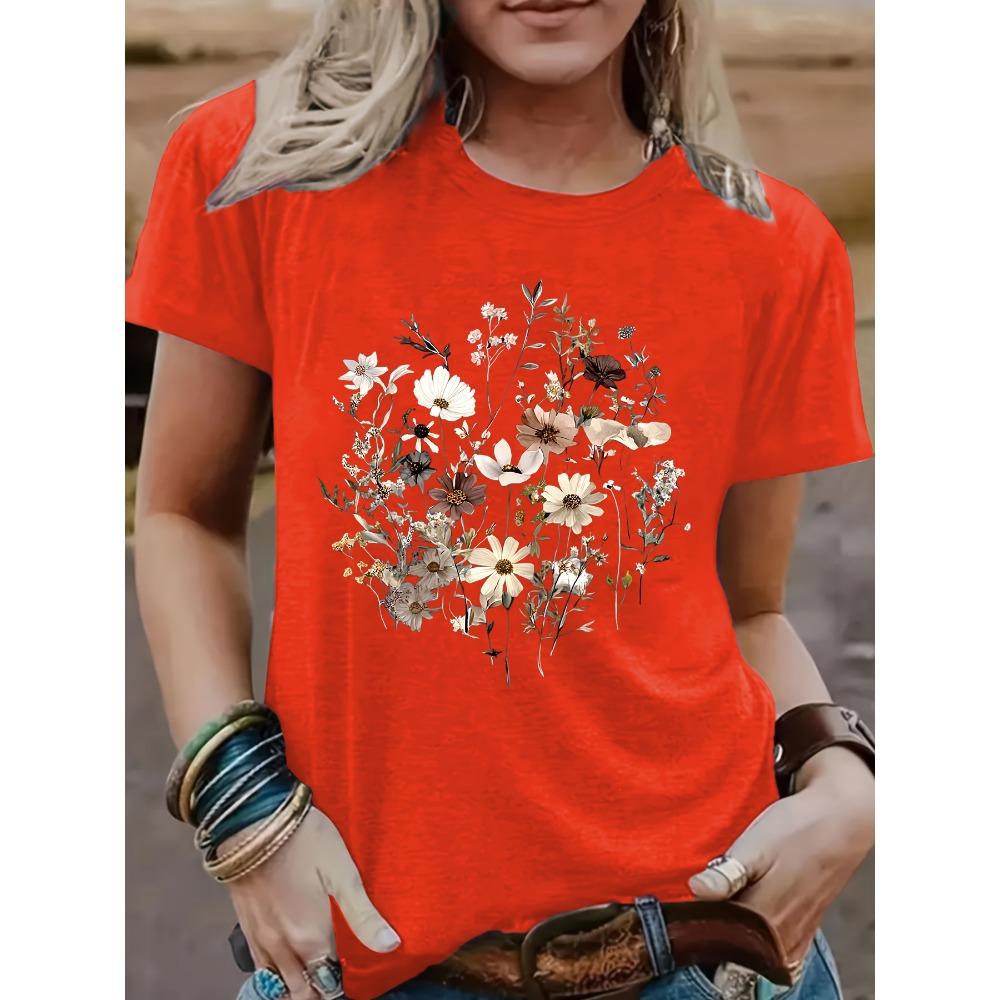 Crew Neck T-Shirt Fashionable Womens Print Women's Harajuku Short Sleeve Casual Women's Clothing Street Tees Aesthetic Clothes