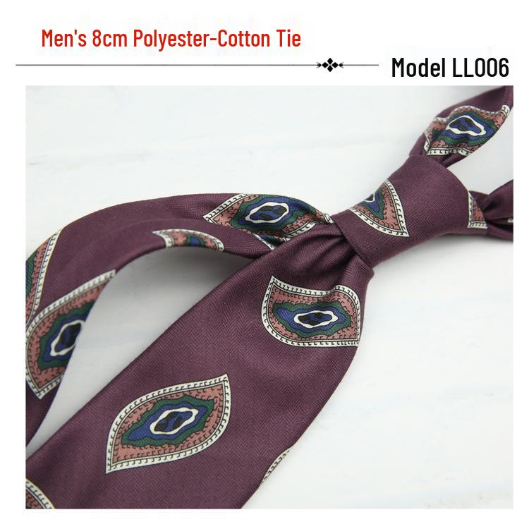 Men's Trendy 8CM Printed Tie: Business, Casual, Retro Fashion Accessory