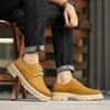 Casual men's leather shoes Trendy and versatile design styles Daily office outdoor leisure walking Youth Thick soled Shoes