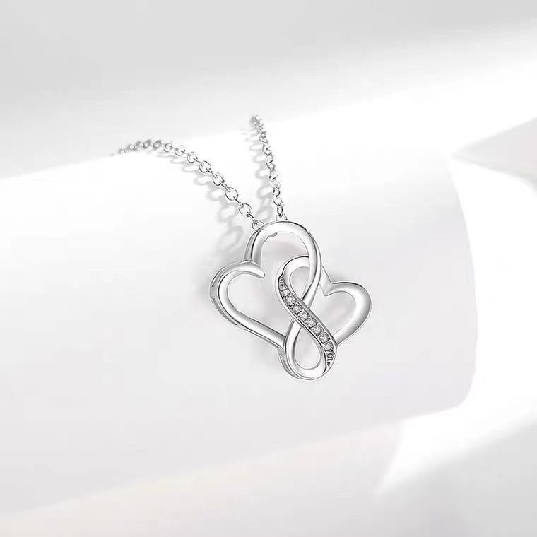 925 Silver Bead Necklace Pendant AAA Zircon For Women Clavicle Chain Necklaces Wedding Party Fashion Jewelry Gift