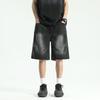 Wassup Sohot Men's Washed Pleated Denim Shorts