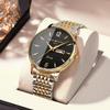 New men's watch men's business mechanical watch double calendar advanced sense waterproof quartz + luminous light