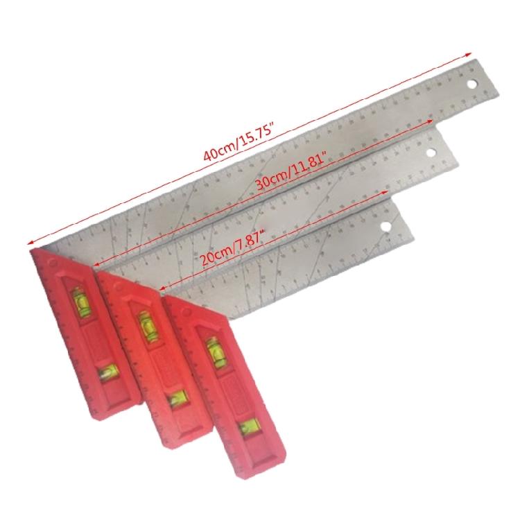 Combination Square Tool Woodworking Angles Ruler MultiProtractors with Bubble