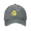 Peace Was Never An Option Duck Baseball Cap Vintage Distressed Washed Cartoon Headwear for Unisex Women Running Golf Fit Hats Cap