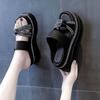 Thick-soled inner heel cool slippers women's summer new popular fashion muffin wedge sandals