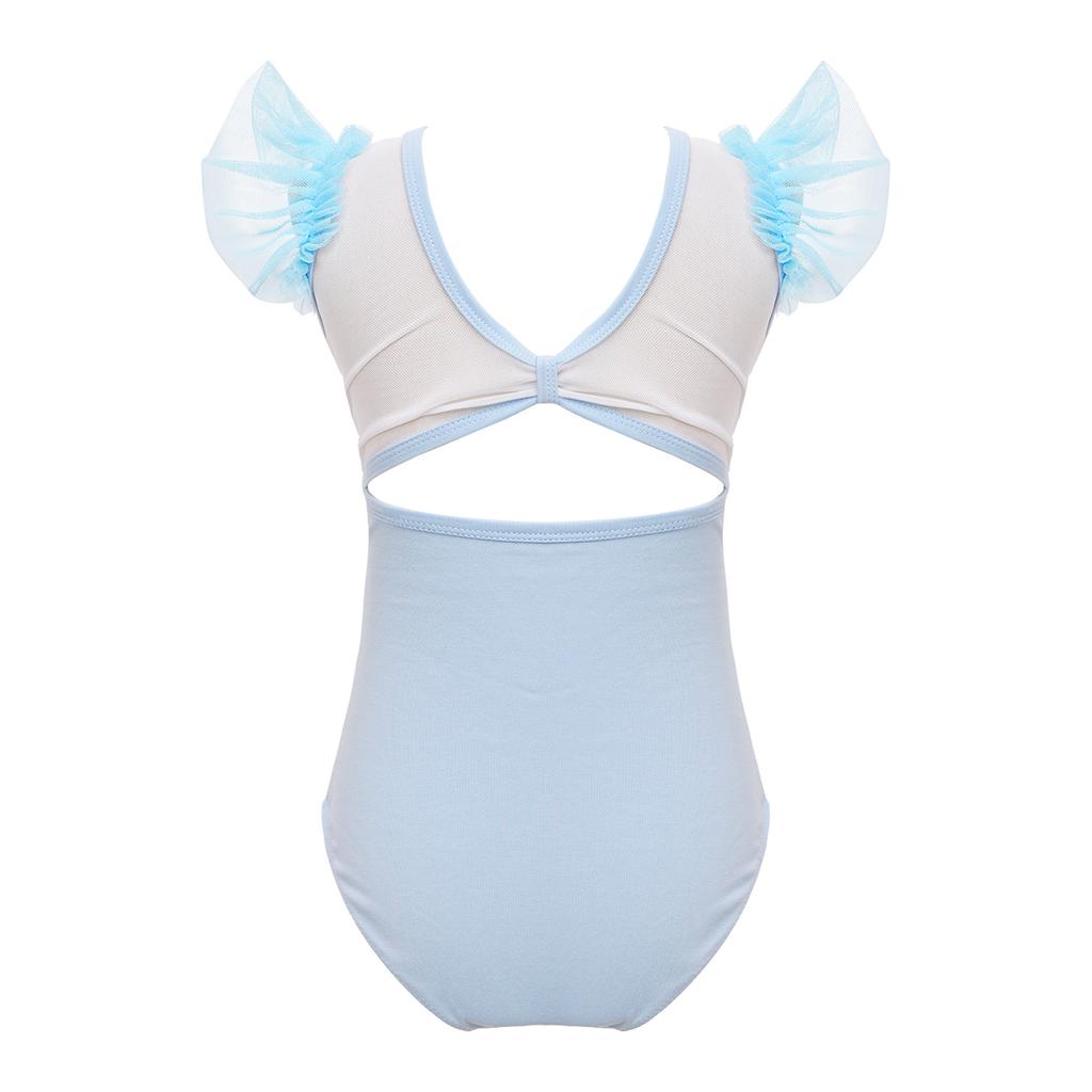 Copii Fete Balet Dans Fără mâneci Decupaj spate Tricou gimnastică Imbracaminte de dans