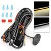 Wsays Dual Color Amber White Light Bar Wiring Harness Kit 2 Leads with Relay Push Button Switch Compatible with 12V Vehicles Truck, ATV, UTV,