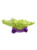 GiGwi Suppa Puppa Croco Toy for Puppies & Small Dogs, Durable Non-Toxic Dog Toy with Squeaker, Textures Reduce Plaque & Tartar, for Fetching, Che