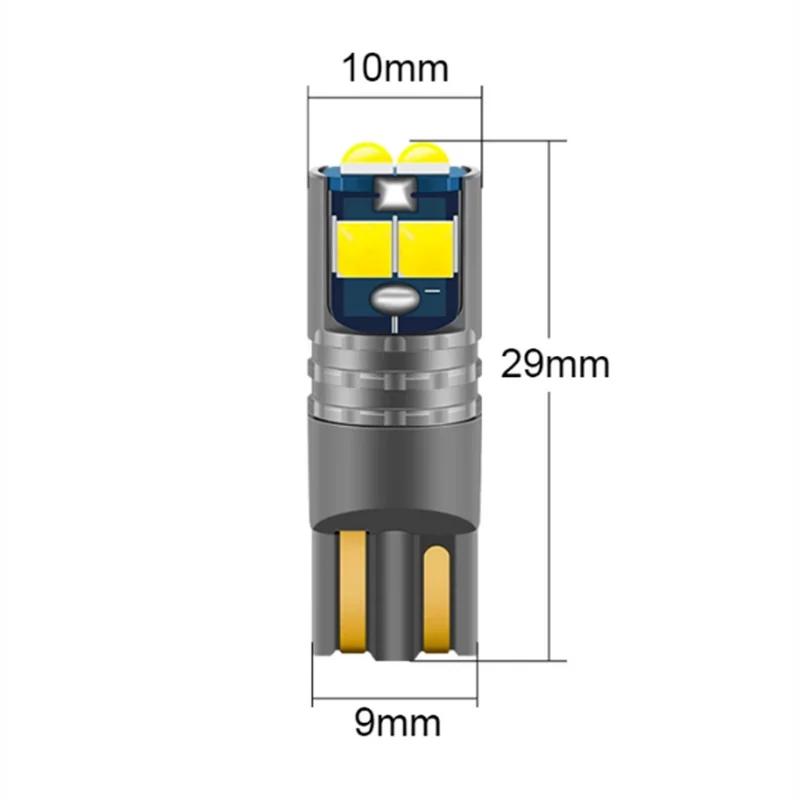 2BUC/T10 LED Universal W5W LED Becuri Auto 3030 10SMD W5W Led Canbus 194 168 Lampă de Lectură Interioară Auto cu Pană Lumină de Gabarit 12V