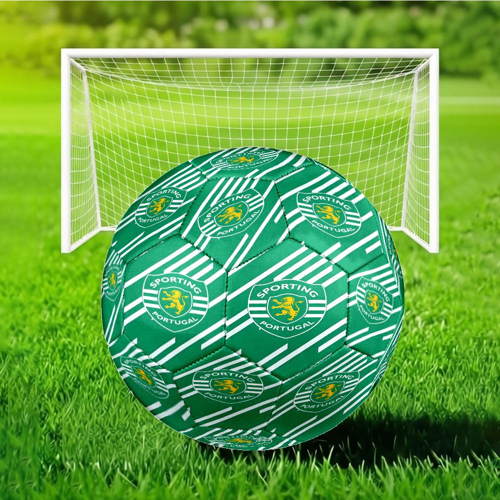 Sporting Cp Crest Emblem Size 5 Soccer Ball, Suitable for Training and Matches, High-Elasticity, Wear-Resistant Material Gift for Fan