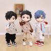 OB11 Baby Clothes Baseball Uniform Letter Overalls Suit Coat Fashion Pants For Obitsu11 Molly YMY Body 1/12 BJD Doll