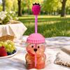 Transparenter Bären-Strohhalmbecher Große Kapazität Teddybär Plastikbecher Bären-Trinkbecher für Zuhause und Arbeit