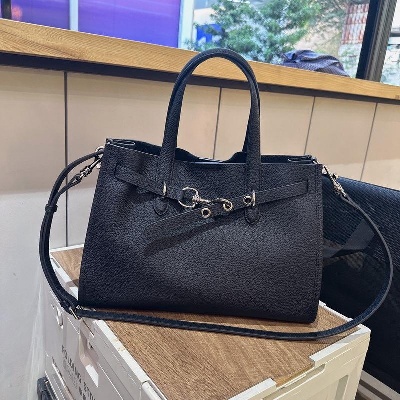 Tote Bag Women's 2025 New Leather First Layer Cowhide Versatile Premium Large-capacity Shoulder Portable Messenger Commuter Bag