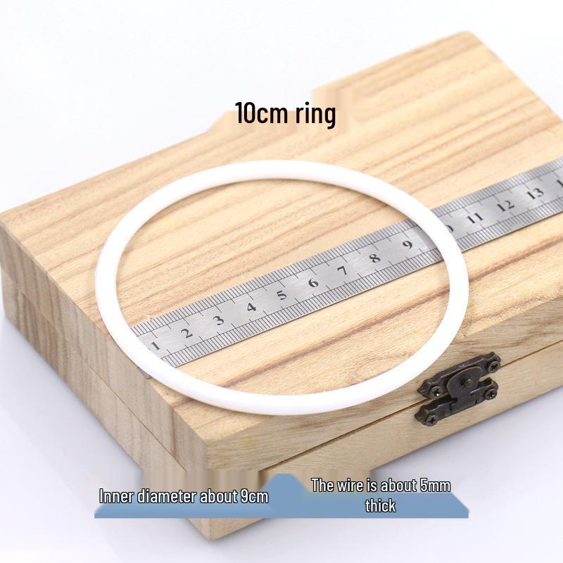 White Round Heart-shaped Plastic Ring for DIY Crafts and Dreamcatchers
