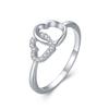 Ada Jewelry Joya De Plata Dainty Hearts Design Zircons Women 925 Sterling Silver Rings for Women