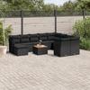 VidaXL Garden Lounge Set with Cushions 11 Pcs, Patio Sofas, Patio Furniture Set, Outdoor Furniture, Black 3256300