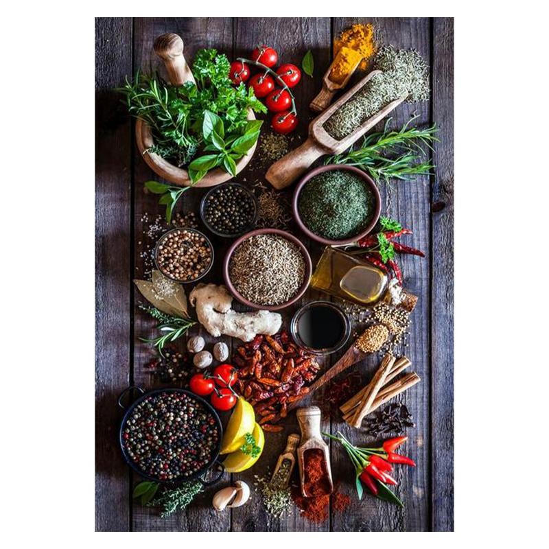 Poster da cucina Varietà di cucchiai di condimento Stampa su tela Pittura Immagine da parete Soggiorno Decorazione domestica moderna Senza cornice