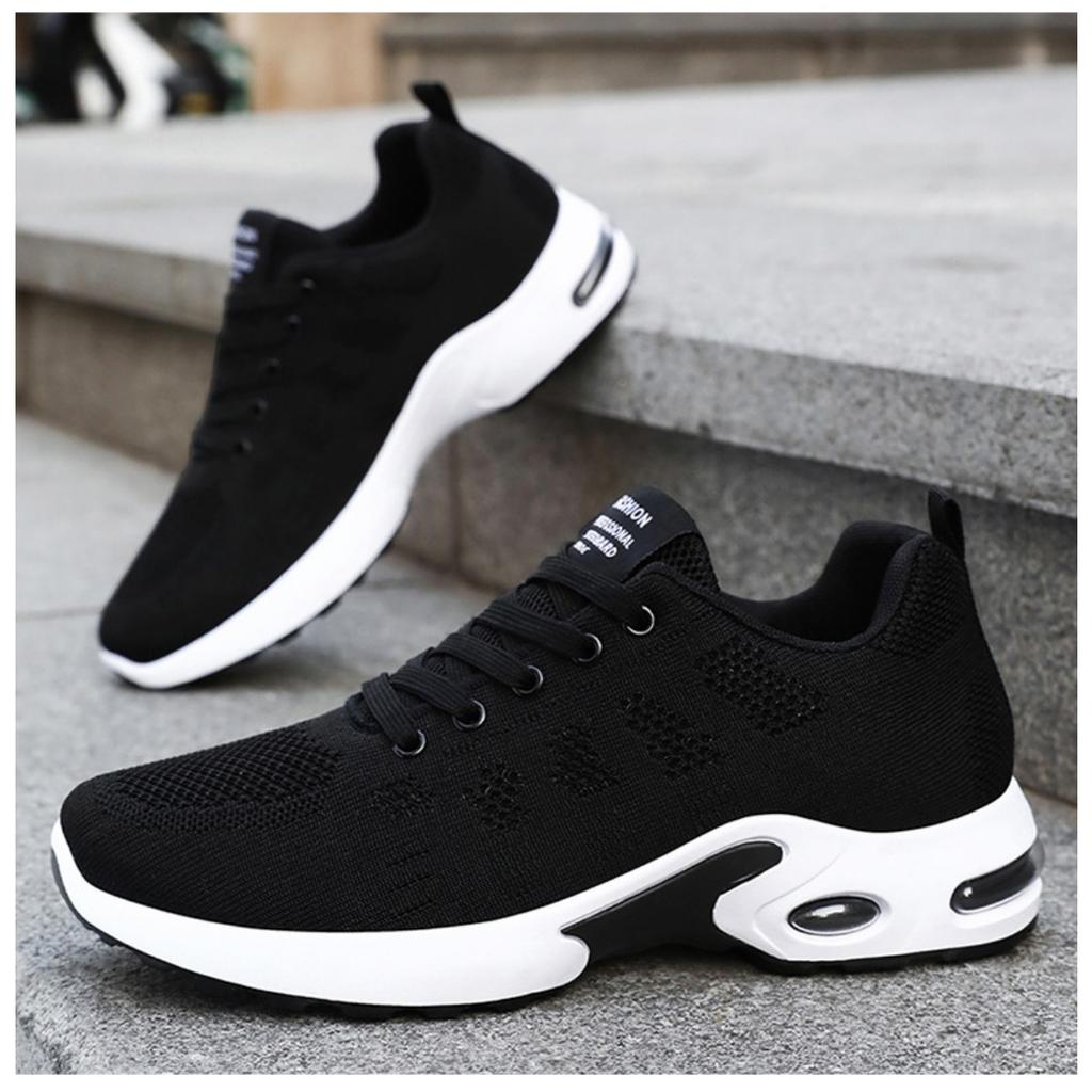 Men's Sports Shoes, Fly Woven Shoes, Lace Up Lightweight Running Shoes