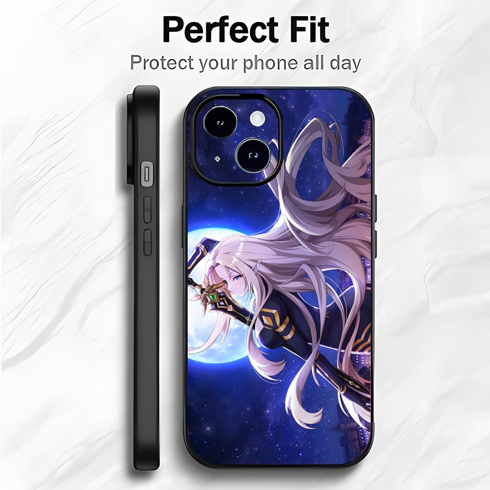 Isekai Fantasy Anime T-The Eminence In Shadow Phone Case Black Soft Packaging Lightweight For iPhone17 16 15 ProMax Phone Case