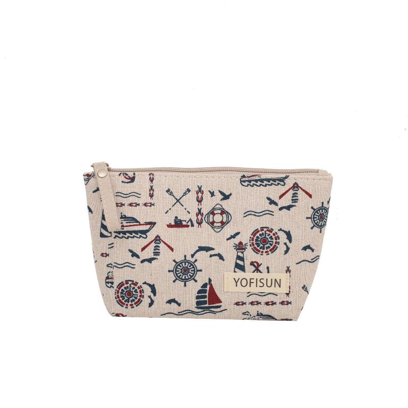 Cosmetic Bags Zipper Opening Key Card Holder Cartoon Student Pencil Case Coin Purse Ladies Hand Portable Storage Bag