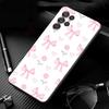 Phone Case For Samsung Galaxy S26 S25 S24 S23 S22 Ultra S23 S22 S25 Plus S24FE S23FE S26Edge Cute Pink Heart Bow