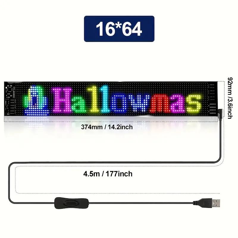 Devil Eyes Car Decor Soft LED Pixel Display Screen Matrix Digital Panel Programmable Advertising Sign DIY Pattern Animation Text