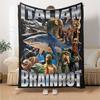 Italian Brainrot Creatures Flannel Blanket Super Soft Warm Cozy Blanket For Sofa Bed Office Travel Allseason Home Decor Gift