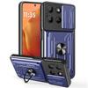 For Motorola Moto G15 4G Case PC+TPU Kickstand Phone Back Cover with Camera Slider