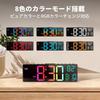 HUO JI Digital Clock, Wall and Tabletop Use, 10.5-inch LED Color Screen, Built-in Light, Remote Control, Temperature, Date, Day of the Week Display,