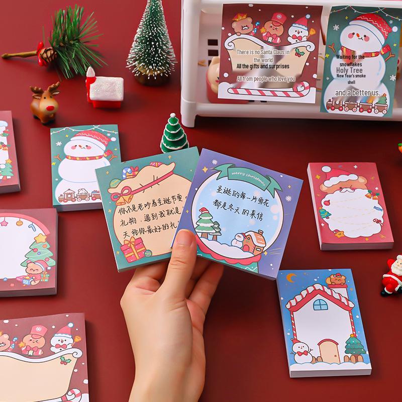 Weihnachtsmann Cartoon Weihnachten Haftnotizen - Niedliche Notizblöcke für Schüler, Schreibwaren & Geschenke