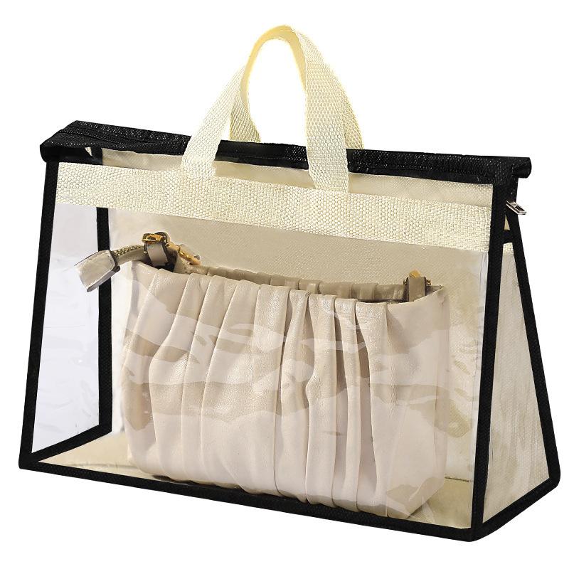 1Pcs Home Wardrobe Leather Bags Dust Bag Multifunctional Transparent Moisture-Proof Bag Breathable Hanging Protective Bag