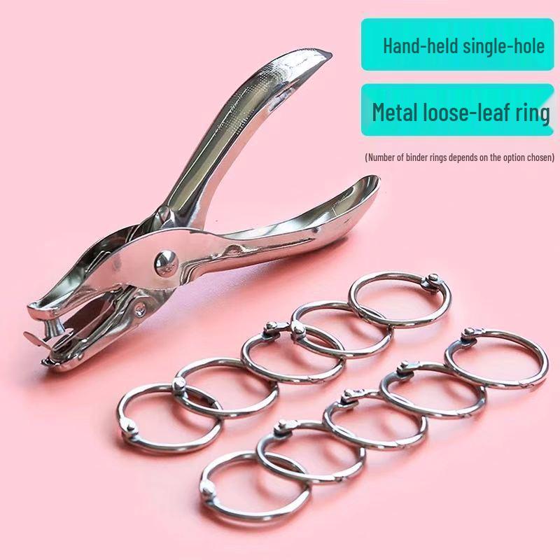 Metal Split Rings: Loose Leaf Binder, Card, Coil, Iron, Book, Hole Punch Round, Openable Paper Clip Rings