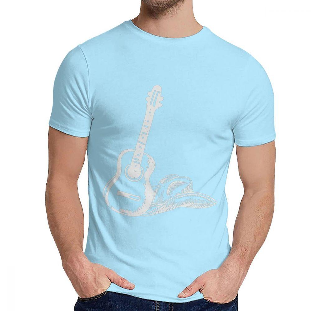 Picture Custom Country Music Shirt Gift Guitar Tee Unisex Stylish Great T Shirt Round Neck